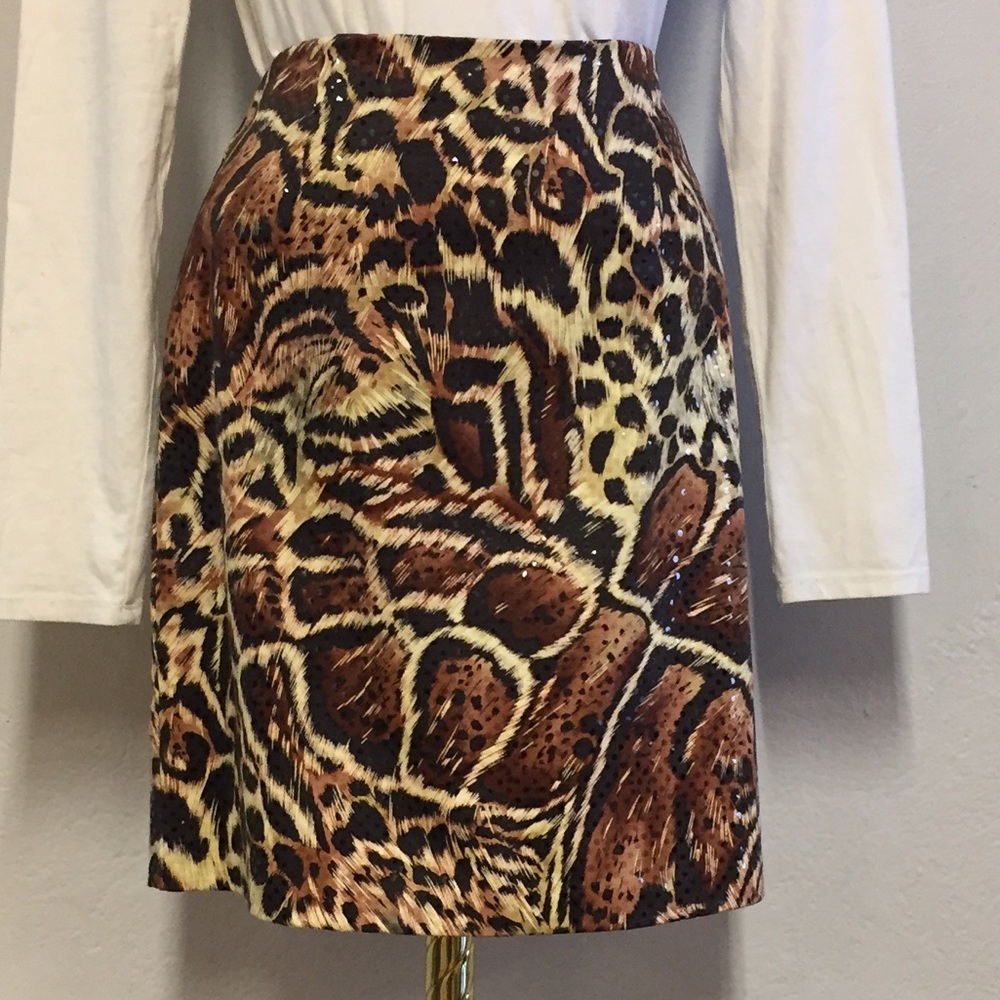 Animal Print Mini Skirt, 8
